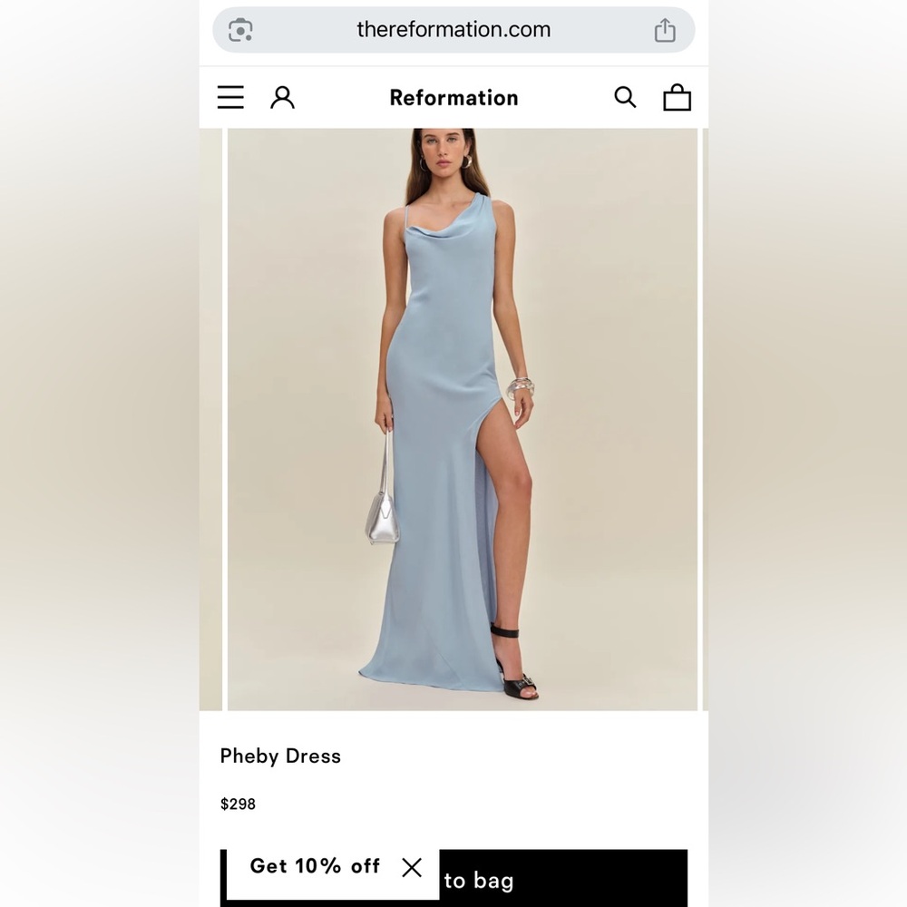 Reformation Pheby Gown NWT